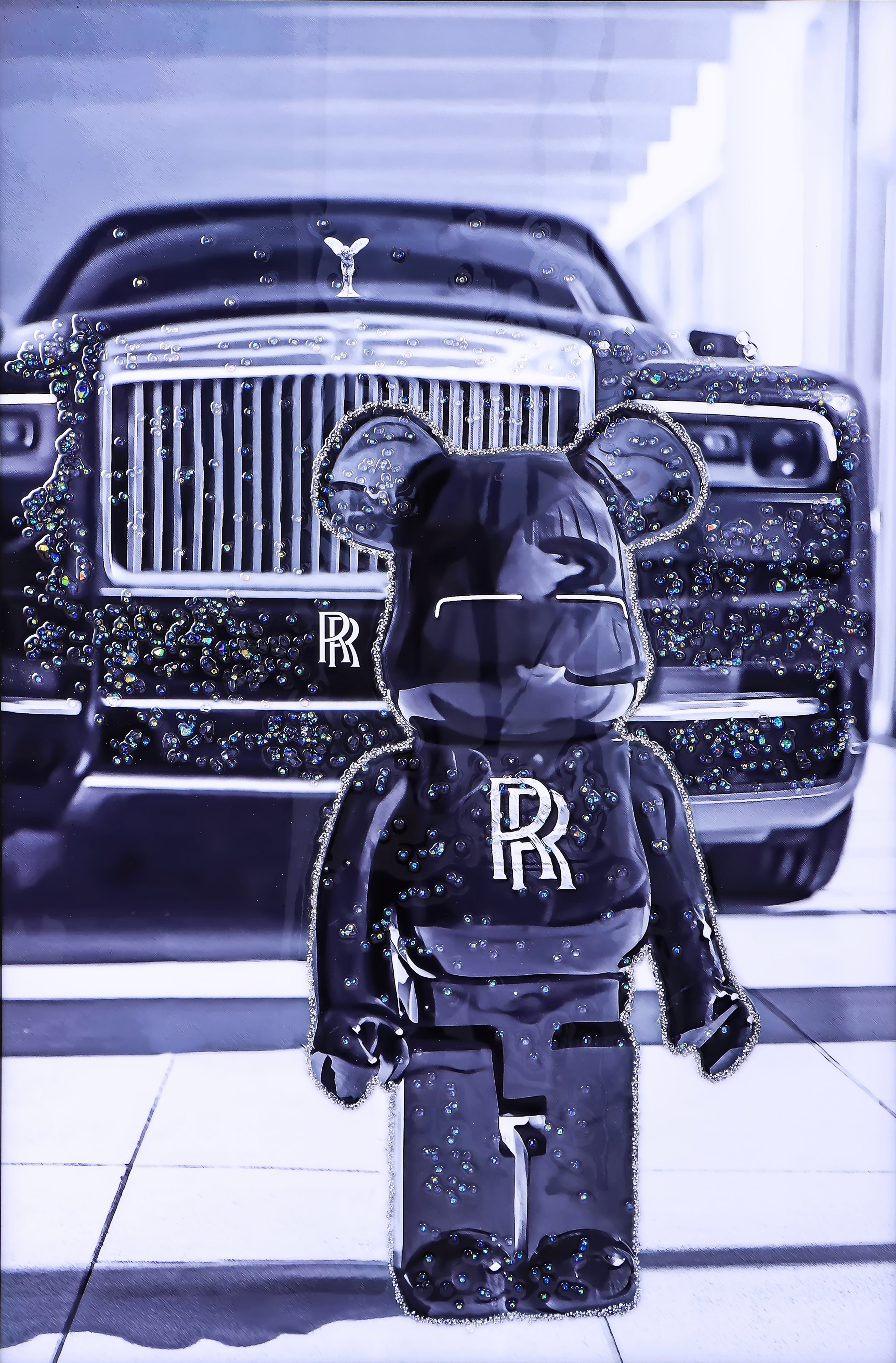 Luxury Bear & Rolls-Royce Bling Art (LIMITED EDITION)
