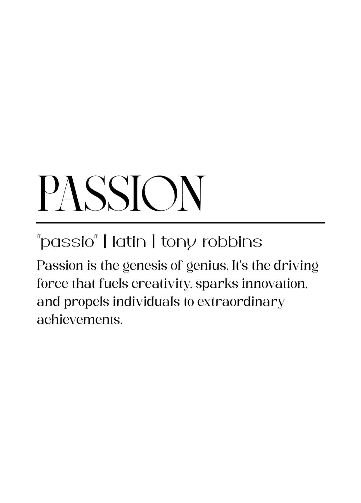 The Essence of Passion