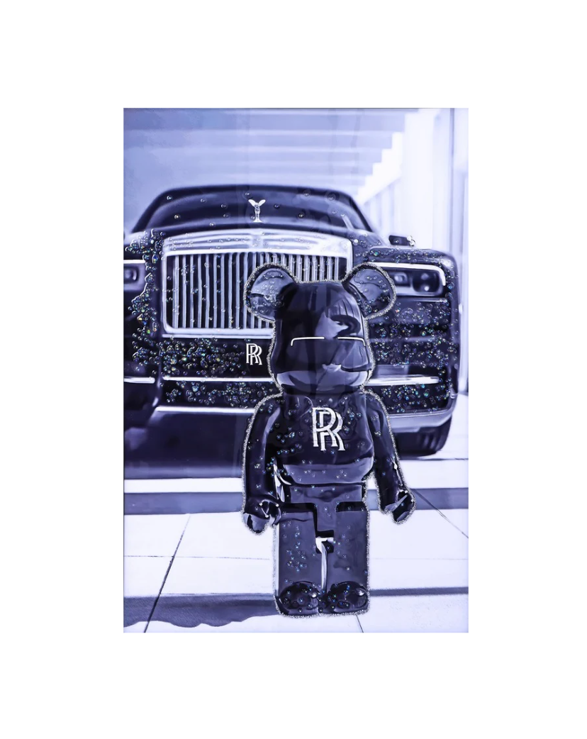 Luxury Bear & Rolls-Royce Bling Art (LIMITED EDITION)